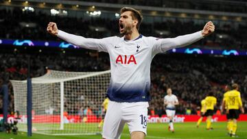 Fernando Llorente celebra un gol ante el Dortmund.