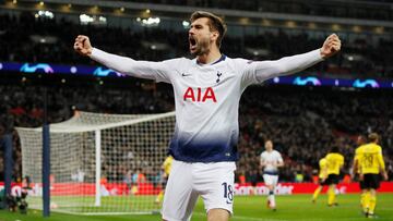 Fernando Llorente celebra un gol ante el Dortmund.