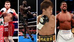 Canelo &Aacute;lvarez, Deontay Wilder, Naoya Inoue y Anthony Joshua.