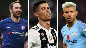 Higuaín, Cristiano y Agüero.