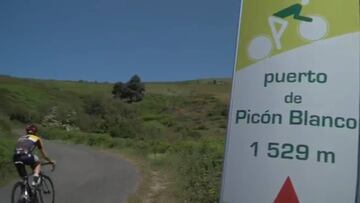 Imagen de la ascensi&oacute;n al Pic&oacute;n Blanco, puerto in&eacute;dito de La Vuelta a Burgos 2017.