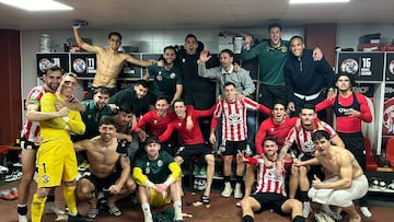 Los jugadores del Zamora celebran su victoria frente al Racing de Ferrol. 31 de enero de 2026.