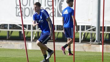 Vigaray, durante un entrenamiento de la semana pasada.