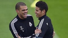 James y Pepe, descartados en el Madrid se reencuentran