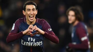 &Aacute;ngel Di Mar&iacute;a celebra el gol anotado con el PSG ante el Montpellier.