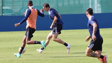 Entrenamiento de Osasuna en las instalaciones de Tajonar.