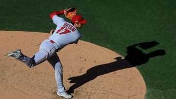 SAN DIEGO, CALIFORNIA - JULY 04: Shohei Ohtani #17 of the Los Angeles Angels pitches during the fifth inning of a game against the San Diego Padres at PETCO Park on July 04, 2023 in San Diego, California.   Sean M. Haffey/Getty Images/AFP (Photo by Sean M. Haffey / GETTY IMAGES NORTH AMERICA / Getty Images via AFP)