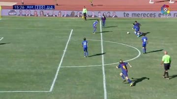 Derroche de calidad de La Masia: recorte, derechazo y gol