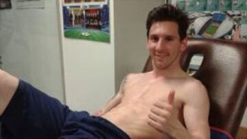 Messi cuelga una foto en Facebook celebrando su gol 400