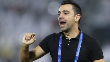 Xavi, en un partido con el Al-Sadd.