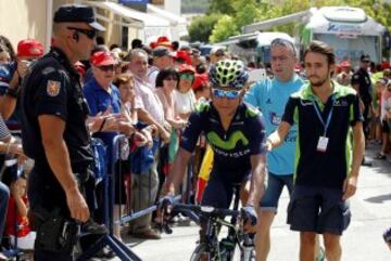 Nairo Quintana en la salida.