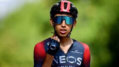 STUTTGART, GERMANY - AUGUST 28: Egan Arley Bernal Gomez of Colombia and Team INEOS Grenadiers competes during the 37th Deutschland Tour 2022 - Stage 4 a 186,6km stage from Schiltach to Stuttgart / #DeineTour / on August 28, 2022 in Stuttgart, Germany. (Photo by Stuart Franklin/Getty Images,)