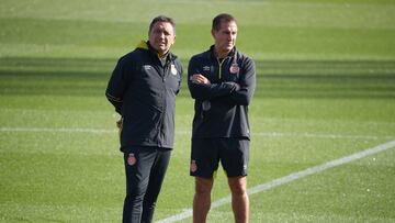 Eusebio durante un entrenamiento del Girona.
