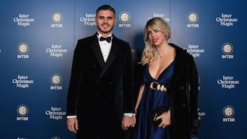 El jugador del Inter de Mil&aacute;n, Mauro Icardi, junto a su mujer y agente, Wanda Nara.