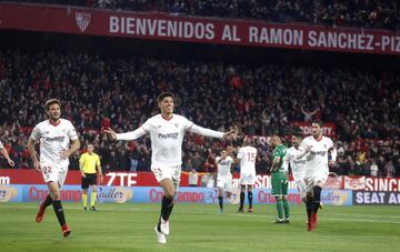 1-0. Joaquín Correa celebró el primer gol.