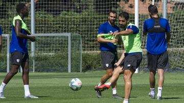 Raúl García, en el stage de Lezama.