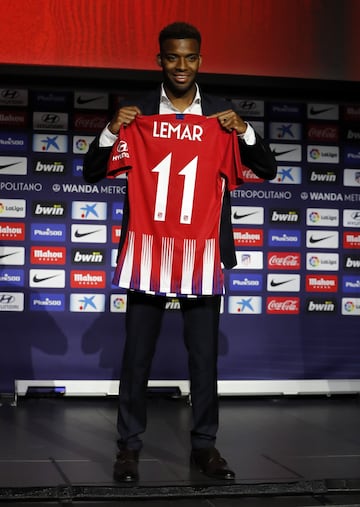 La presentación de Lemar, nuevo fichaje del Atlético, en imágenes