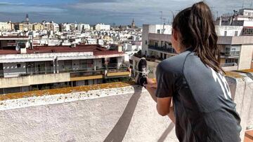 Ana Franco en su confinamiento en Sevilla.