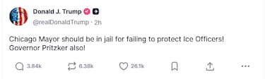 ¿Quiénes son el alcalde de Chicago y el gobernador de Illinois a los que Trump pide pena de cárcel por no proteger a los agentes de ICE?