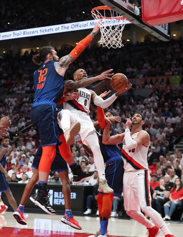 Portland Trail Blazers vencieron a Oklahoma City Thunder en los Playoffs de la NBA