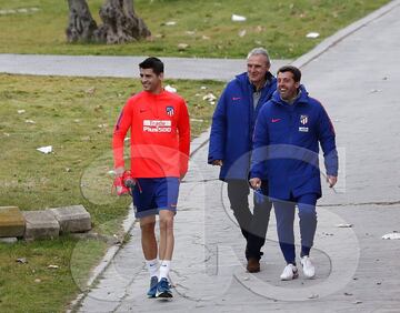 Álvaro Morata se ejercitó en la Ciudad Deportiva del Cerro del Espino.