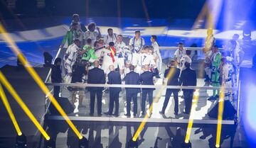 La fiesta de los campeones en el Santiago Bernabéu