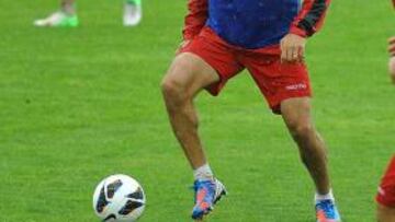 <b>INTENSO. </b>Joao Víctor se ha ganado la confianza de Caparrós por su trabajo en los entrenamientos.