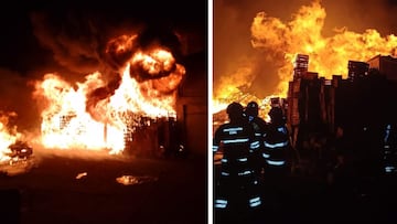 VIDEO: Así fue el incendio en la Central de Abastos de Toluca; no hay heridos