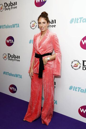 Johanna Konta, en la fiesta de la WTA.