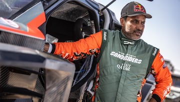 Nasser Al Attiyah en su estreno con Dacia del próximo Dakar, durante el Rally de Marruecos.