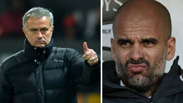 José Mourinho y Pep Guardiola.