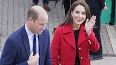 Prince William and Kate Middleton, arrives for a visit to the RNLI Holyhead Lifeboat Station, in Holyhead, Wales, Tuesday Sept. 27, 2022.