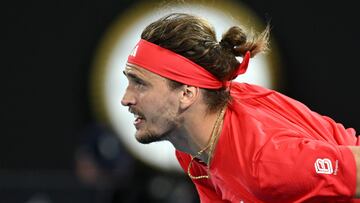 Alexander Zverev en uno de sus partidos en el Open de Australia.