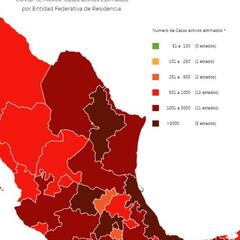 Mapa y casos de coronavirus en México por estados hoy 25 de julio