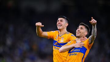 during the 15th round match between Monterrey an Tigres UANL as part of the Torneo Clausura 2024 Liga BBVA MX at BBVA Bancomer Stadium on April 13, 2024 in Monterrey, Nuevo Leon, Mexico.