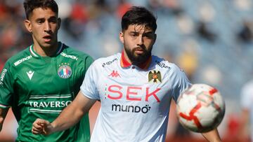 Futbol, Audax Italiano vs Union Espanola
Fecha 19 Campeonato Nacional 2024.
El jugador de Union Espanola Ignacio Nunez es fotografiado durante el partido de primera division contra Audax Italiano disputado en el estadio El Teniente en Rancagua, Chile.
11/8/2024
Jorge Loyola/Photosport
Football, Audax Italiano vs Union Espanola
19nd turn, 2024 National Championship
Union Espanola’s player Ignacio Nunez is pictured during the first division match against Audax Italiano at the El Teniente stadium in Rancagua, Chile.
11/8/2024
Jorge Loyola/Photosport