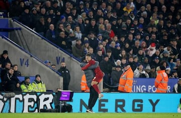 Firmino celebrates with Klopp.