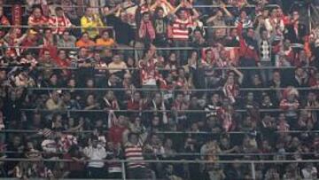 <b>EJEMPLO. </b>Casi 10.000 seguidores del Granada viajaron para animar a su equipo en el partido ante el Real Madrid.