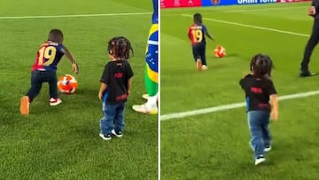 Lamine Yamal’s brother and Raphinha’s son’s heart-melting moment at Barça’s title party!