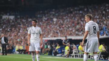 Toni Kroos y James Rodríguez en el Real Madrid