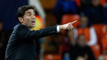 Marcelino, durante el partido.