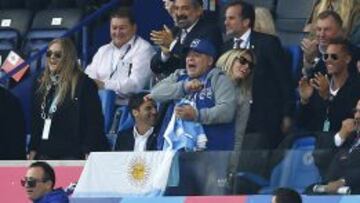 Maradona asiste al Argentina-Tonga del Mundial de rugby