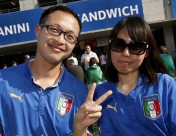 La afición italiana se prepara para enfrentarse a España