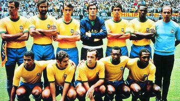 La Selección de Brasil durante el Mundial de 1970, en el que se proclamó campeona.