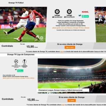 ¿Cómo ver el fútbol en TV y online? Precios, paquetes, ofertas y tarifas