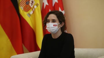 23-02-2022 La presidenta de la Comunidad de Madrid, Isabel D&iacute;az Ayuso, recibe al embajador en Espa&ntilde;a de la Rep&uacute;blica Federal Alemana, Wolfgang Dold, en la Real Casa de Correos, a 23 de febrero de 2022, en Madrid (Espa&ntilde;a).
 POLI