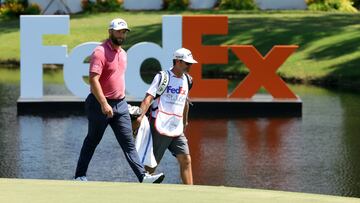 Jon Rahm of Spain walks on the 18th green during the final round of the FedEx St. Jude Championship at TPC Southwind