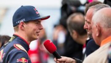 Max Verstappen atendiendo a la prensa durante el GP de Australia.