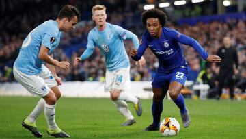 Soccer Football - Europa League - Round of 32 Second Leg - Chelsea v Malmo - Stamford Bridge, London, Britain - February 21, 2019  Chelsea&#039;s Willian in action          REUTERS/David Klein