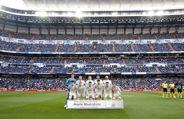 El once inicial del Real Madrid. 